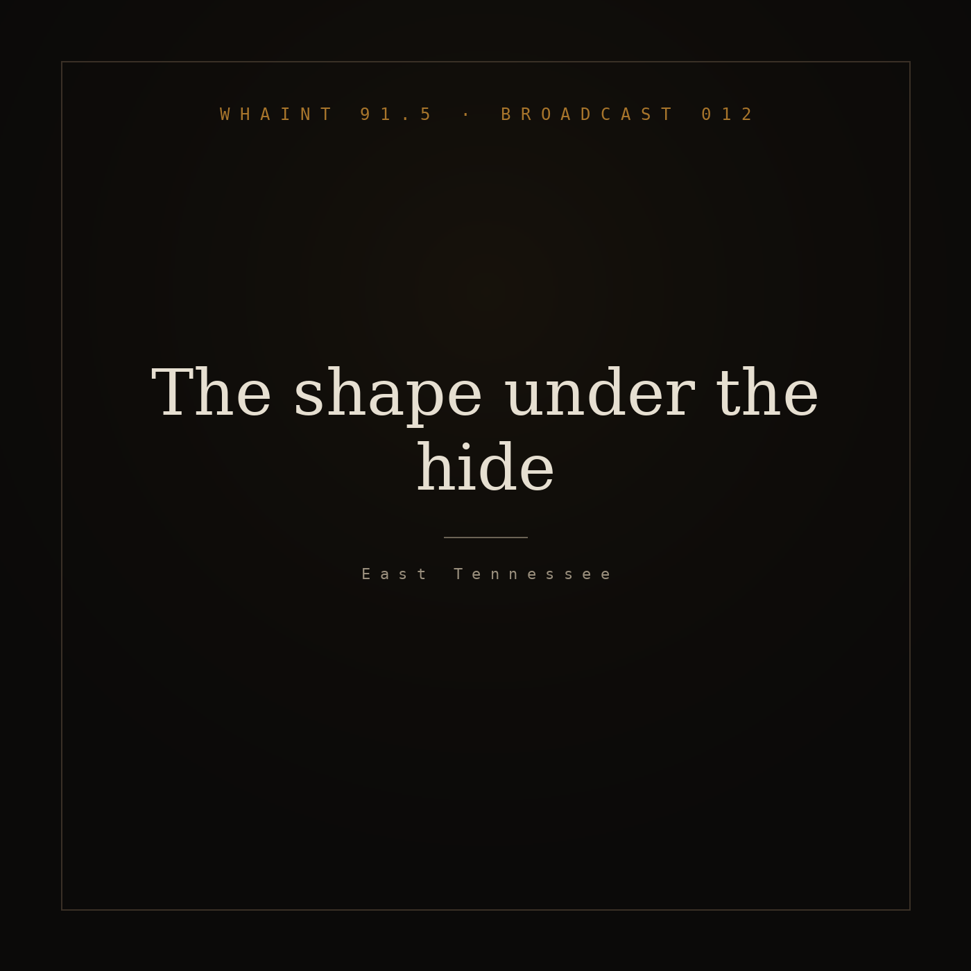 The shape under the hide episode artwork